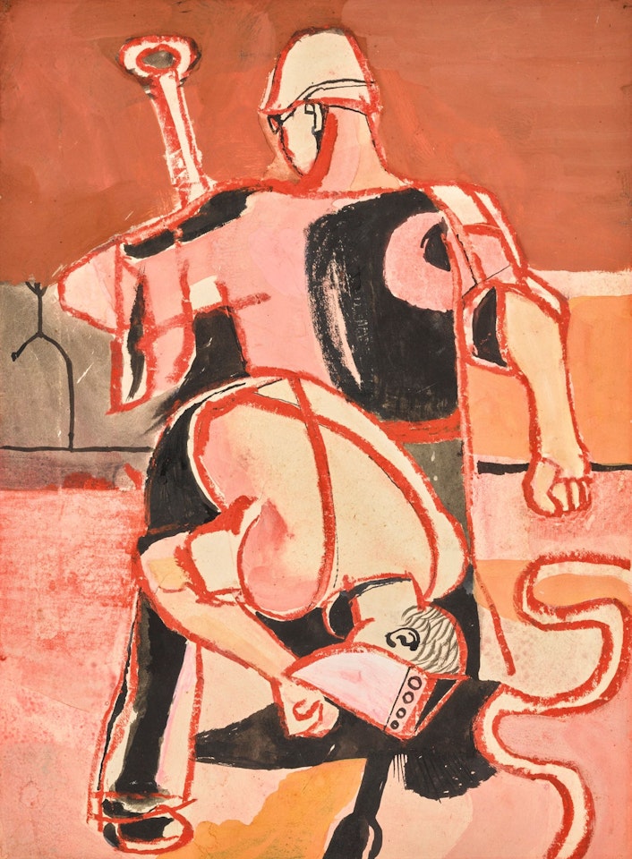 STEELWORKERS  by Keith Vaughan