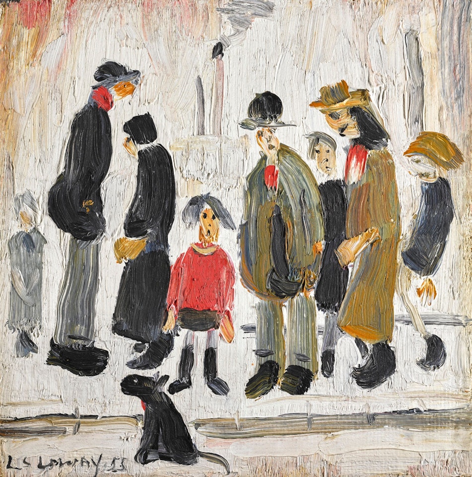 FIGURES IN THE STREET by Laurence Stephen Lowry