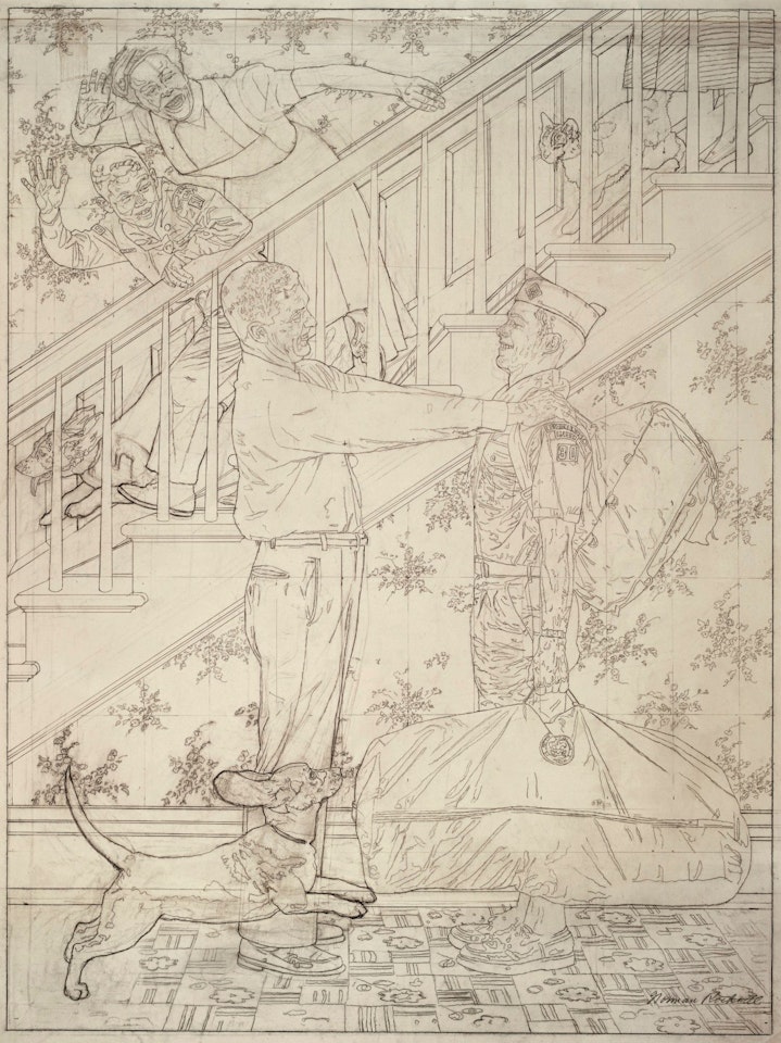 STUDY FOR 'THE HOMECOMING' by Norman Rockwell