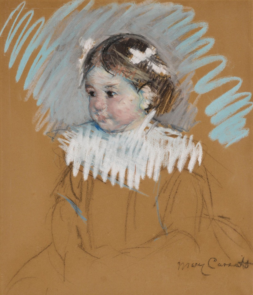 BUST OF ELLEN WITH BOWS IN HER HAIR by Mary Cassatt