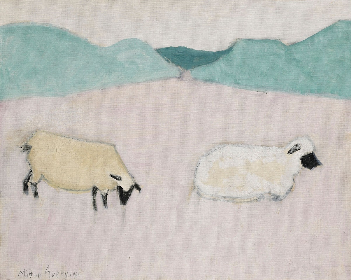 TWO LAMBS by Milton Avery