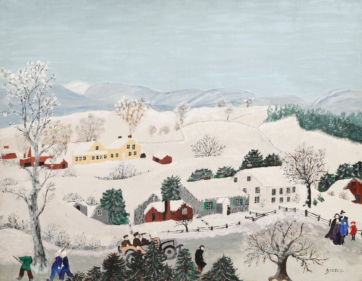 A PARADE by Grandma Moses