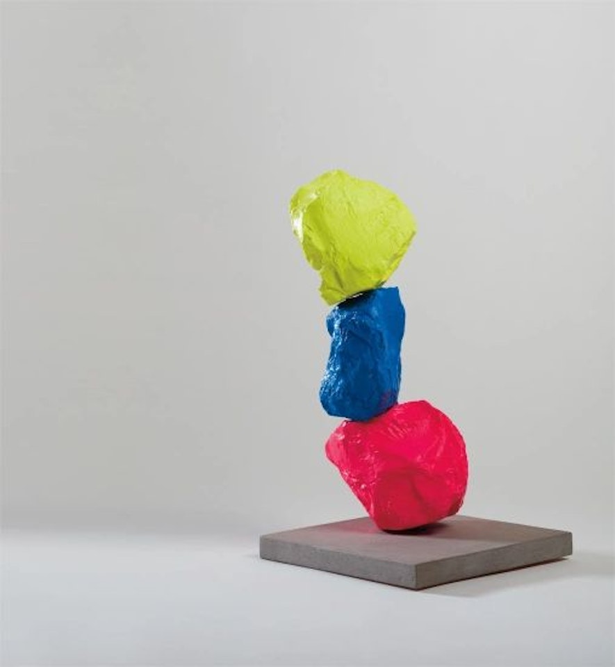 Pink, Blue, Yellow Mountain by Ugo Rondinone