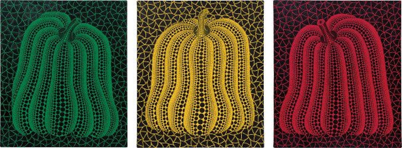 Pumpkin (three works) by Yayoi Kusama