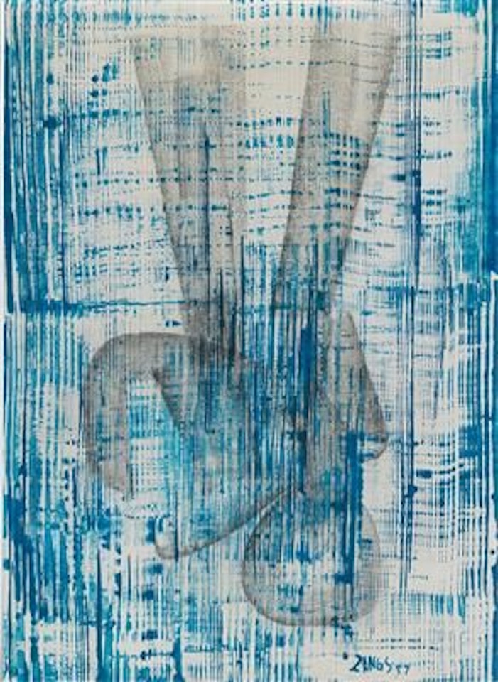 Untitled, from the series of screen wiper paintings by Herbert Zangs