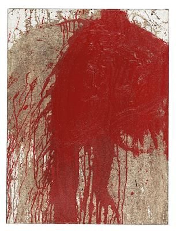 Action painting with impasto painting by Hermann Nitsch