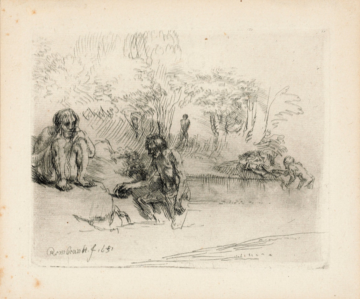The Bathers; The Pancake Woman; Jan Uytenbogaert, Preacher of the Remonstrants by Attributed to Rembrandt Harmensz van Rijn