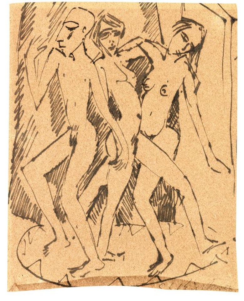 Tanz zwischen den Frauen by Ernst Ludwig Kirchner