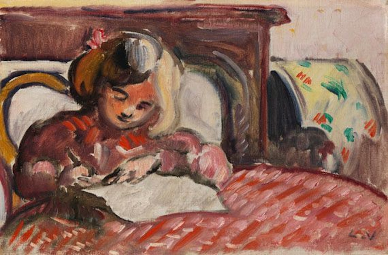 Enfant écrivant by Louis Valtat
