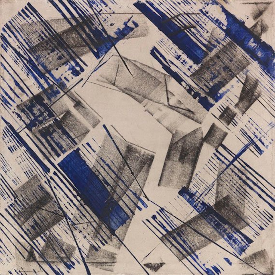 Englandbild (Scheibenwischergemälde) by Herbert Zangs