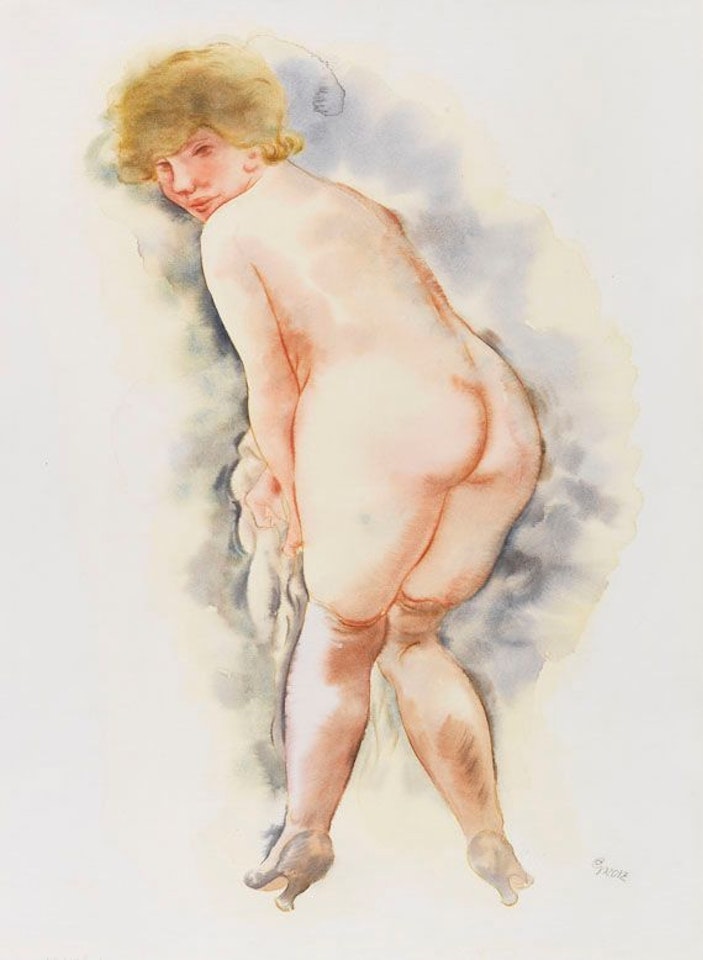 Blonder Rückenakt Lotte by George Grosz