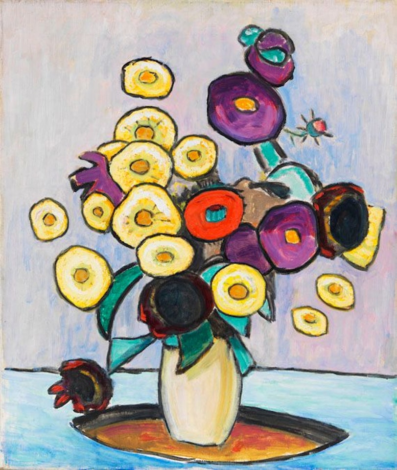 Blumenstilleben (Zinnien) by Gabriele Münter