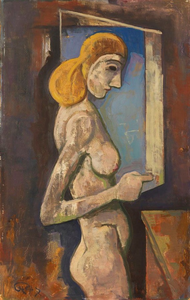 Akt am Fenster by Karl Hofer
