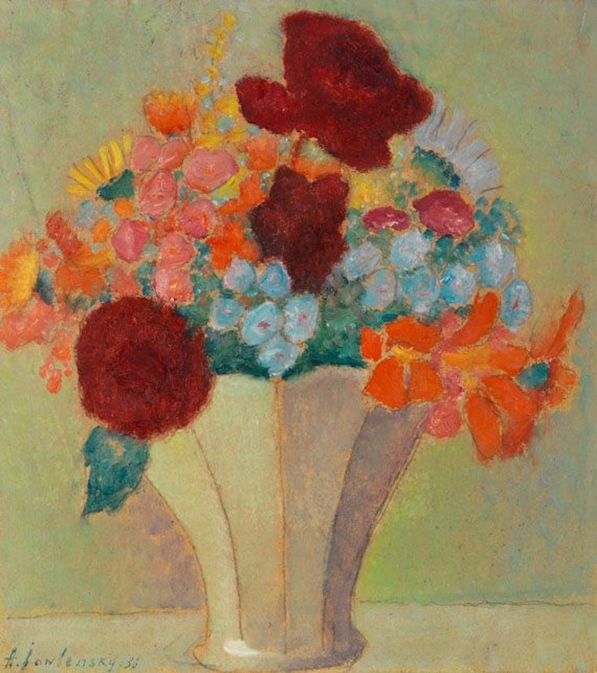 Grosses Stillleben: Helles Bouquet by Alexej von Jawlensky