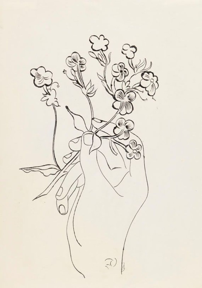 Hand and Flowers by Andy Warhol