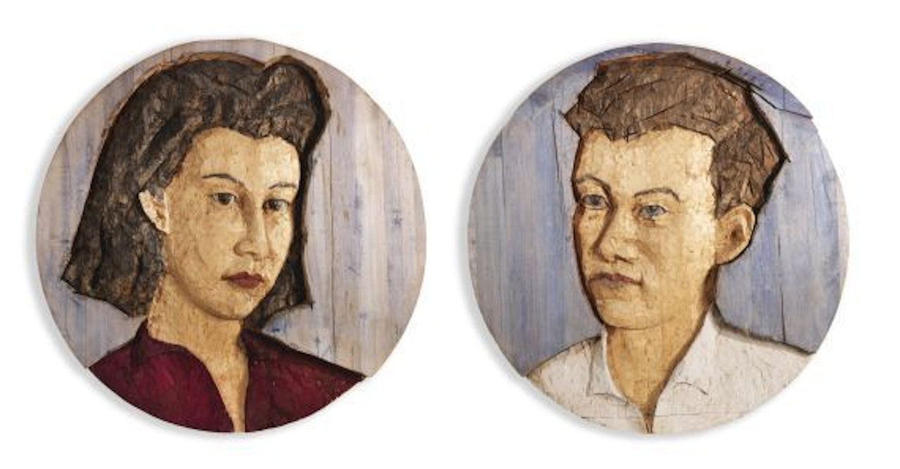 Tondi (Männerkopf/Frauenkopf) by Stephan Balkenhol
