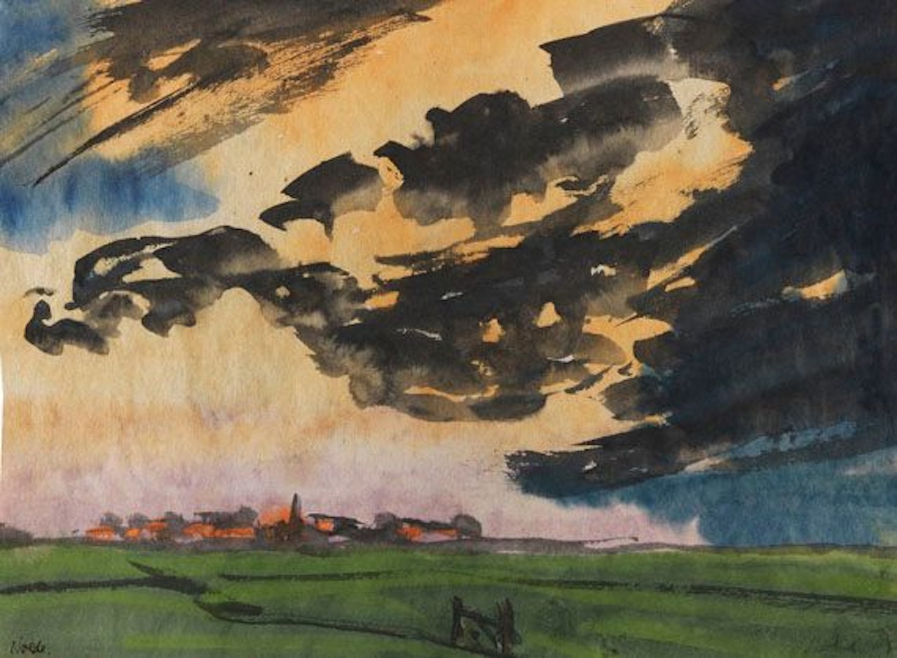 Marschlandschaft bei Utenwarf by Emil Nolde