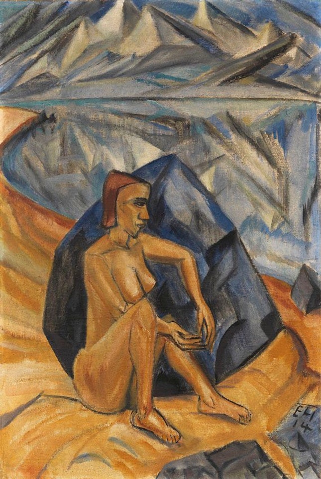 Badende am Stein by Erich Heckel