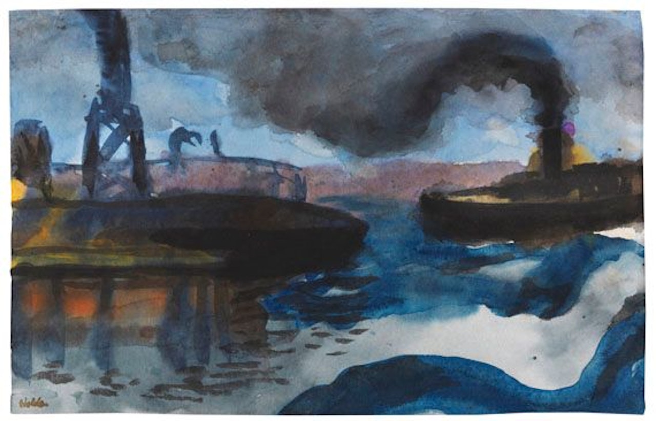 Hamburger Hafen by Emil Nolde