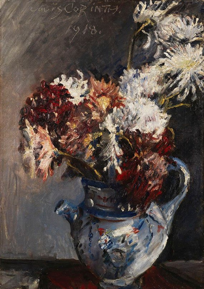 Chrysanthemen im Krug by Lovis Corinth