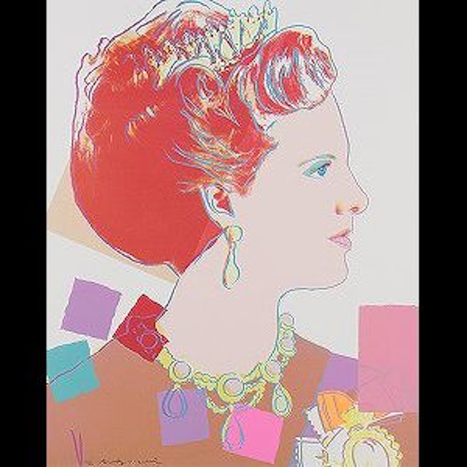 Queen Margrethe of Denmark from Reigning Queen (F. & S. Ⅱ.344) by Andy Warhol