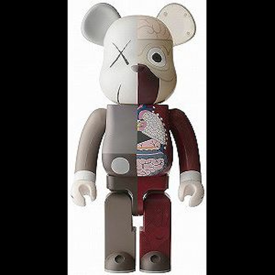 BE@RBRICK COMPANION 1000% Red Dissected by Kaws