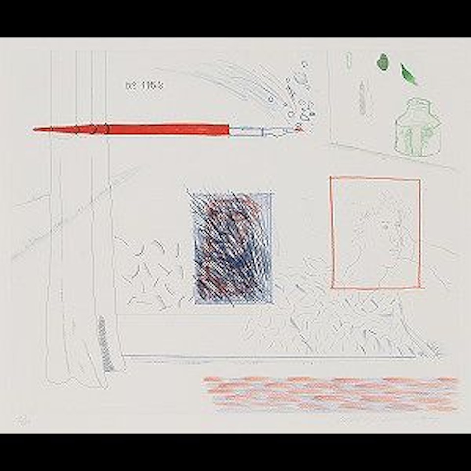 Etching is the Subject, 14, from The Blue Guitar (M.C.A.T. 191) by David Hockney
