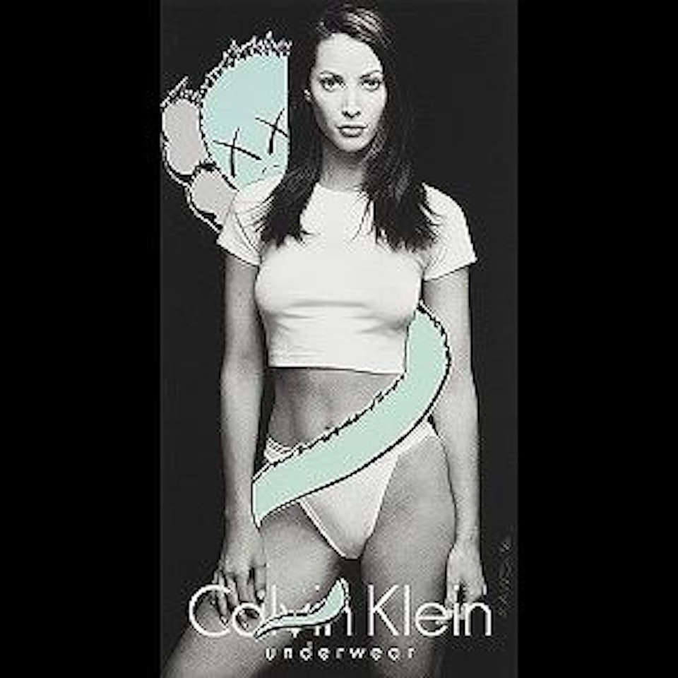 Untitled (Calvin Klein), Christy Turlington Ad Pisruption by Kaws