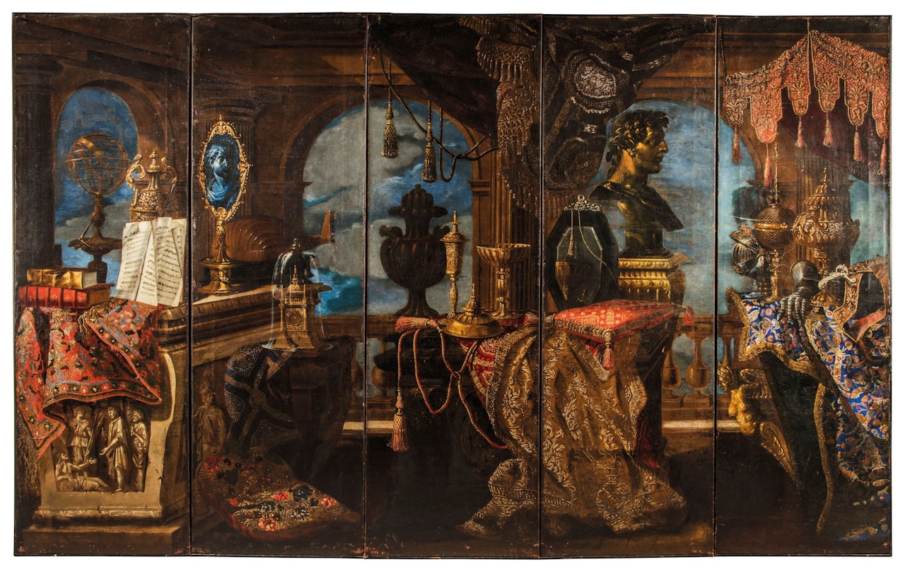 A Five-Fold Painted Screen by Michael Planer