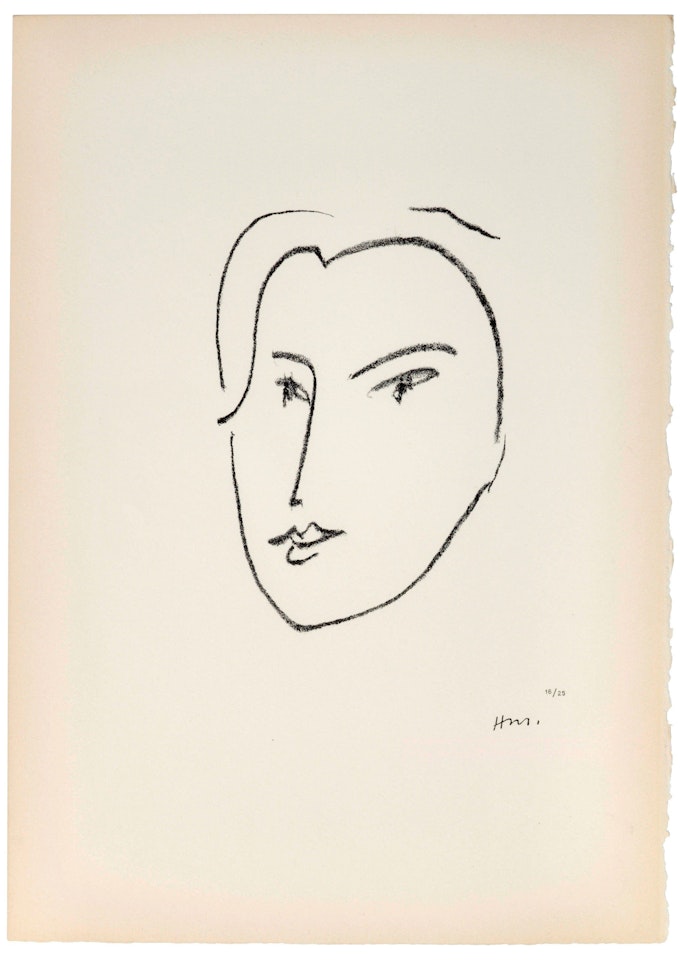 La longue meche de cheveux, Katia: one plate by Henri Matisse