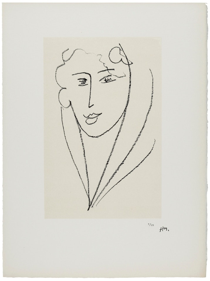 Jeune femme au foulard: one plate by Henri Matisse