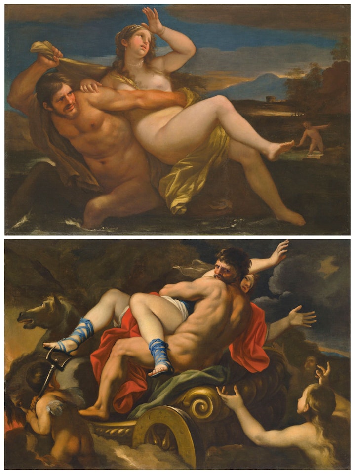 The Rape of Deianira; and The Rape of Persephone by Circle of Luca Giordano