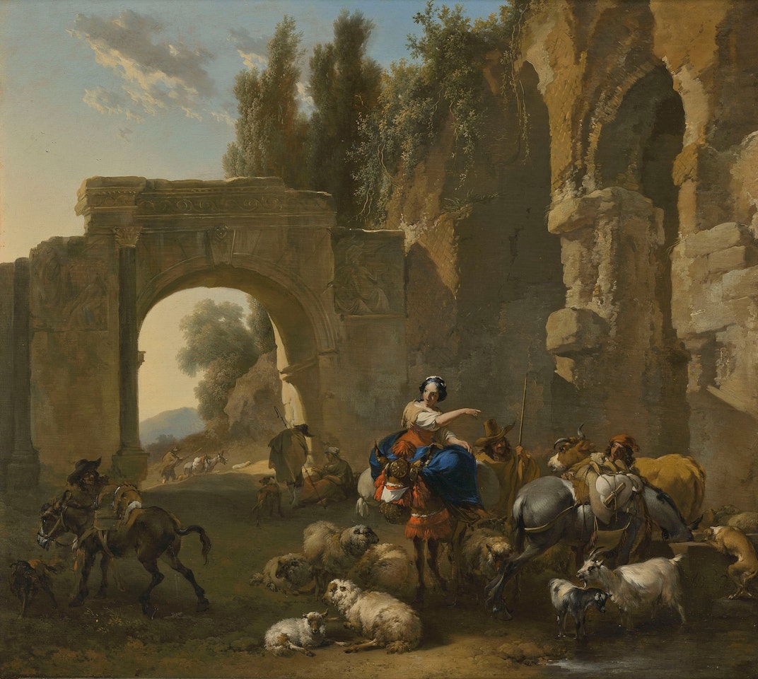 The Watering Place by Nicolaes Pietersz Berchem