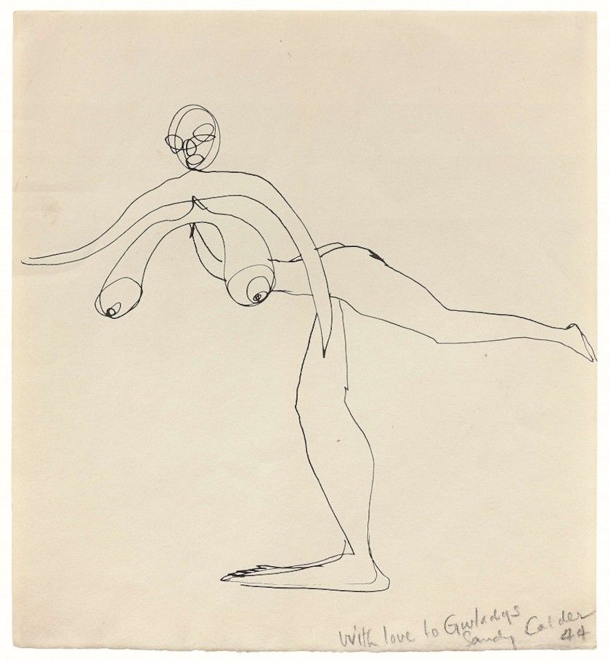 Nude dancing on one foot by Alexander Calder