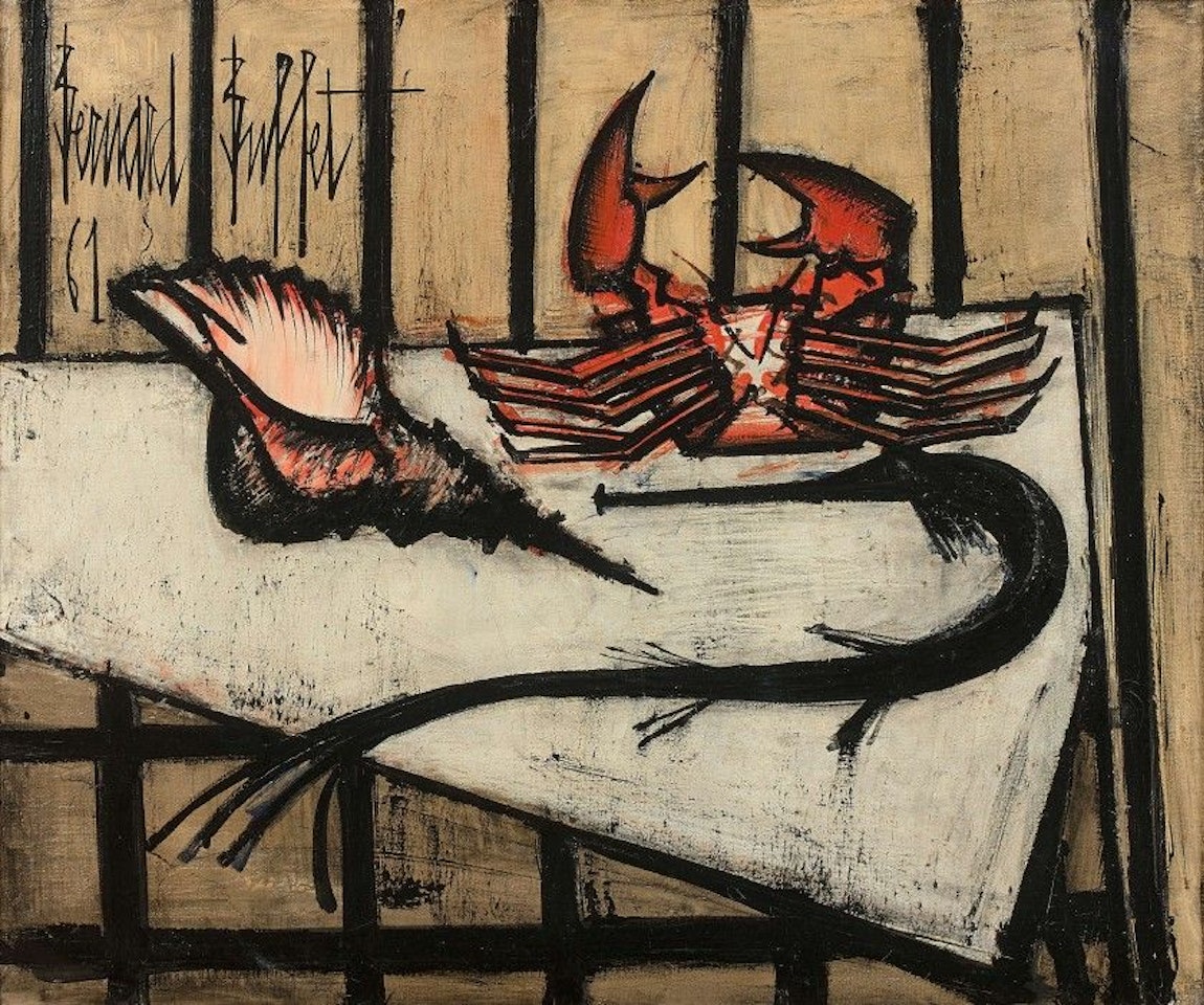 Still life with crab by Bernard Buffet