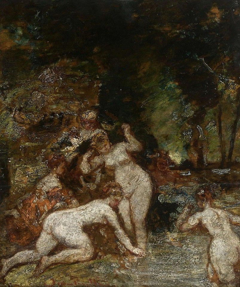 Bathers by Adolphe Monticelli