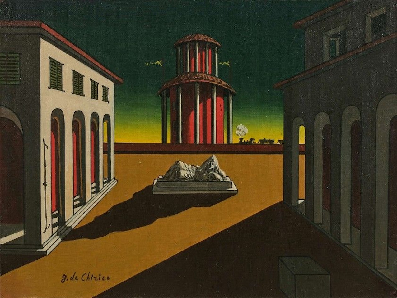 Piazza d'Italia (con torre ed Arianna) by Giorgio de Chirico