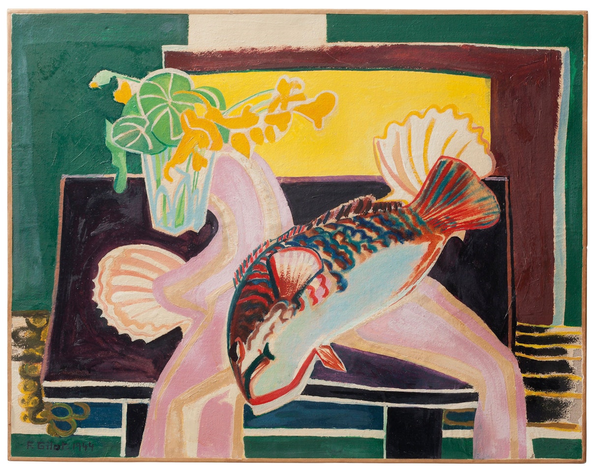 Nature Morte Rose avec Poisson by Françoise Gilot