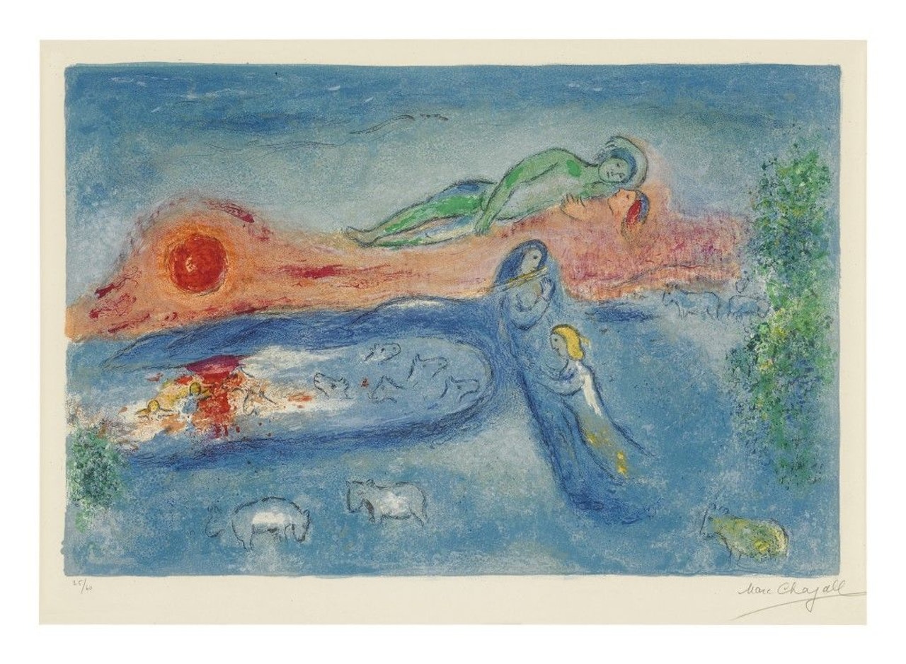 DEATH OF DORCON (M. 320; SEE C. BKS. 46) by Marc Chagall
