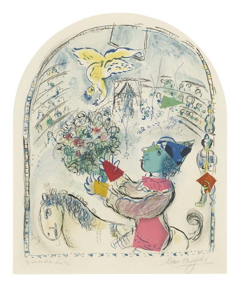 THE CIRCUS WITH THE ANGEL (M. 543) by Marc Chagall