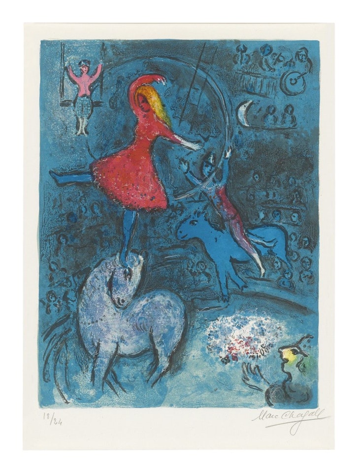 THE CIRCUS: ONE PLATE (M. 493; SEE C. BKS. 68) by Marc Chagall
