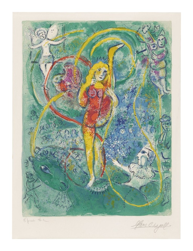 THE CIRCUS: ONE PLATE (M. 492; SEE C. BKS. 68) by Marc Chagall