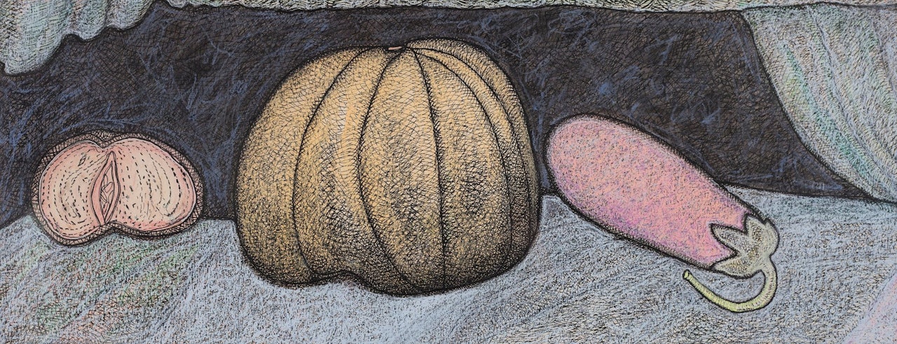 STILL LIFE WITH FRUITS - II by Jogen Chowdhury