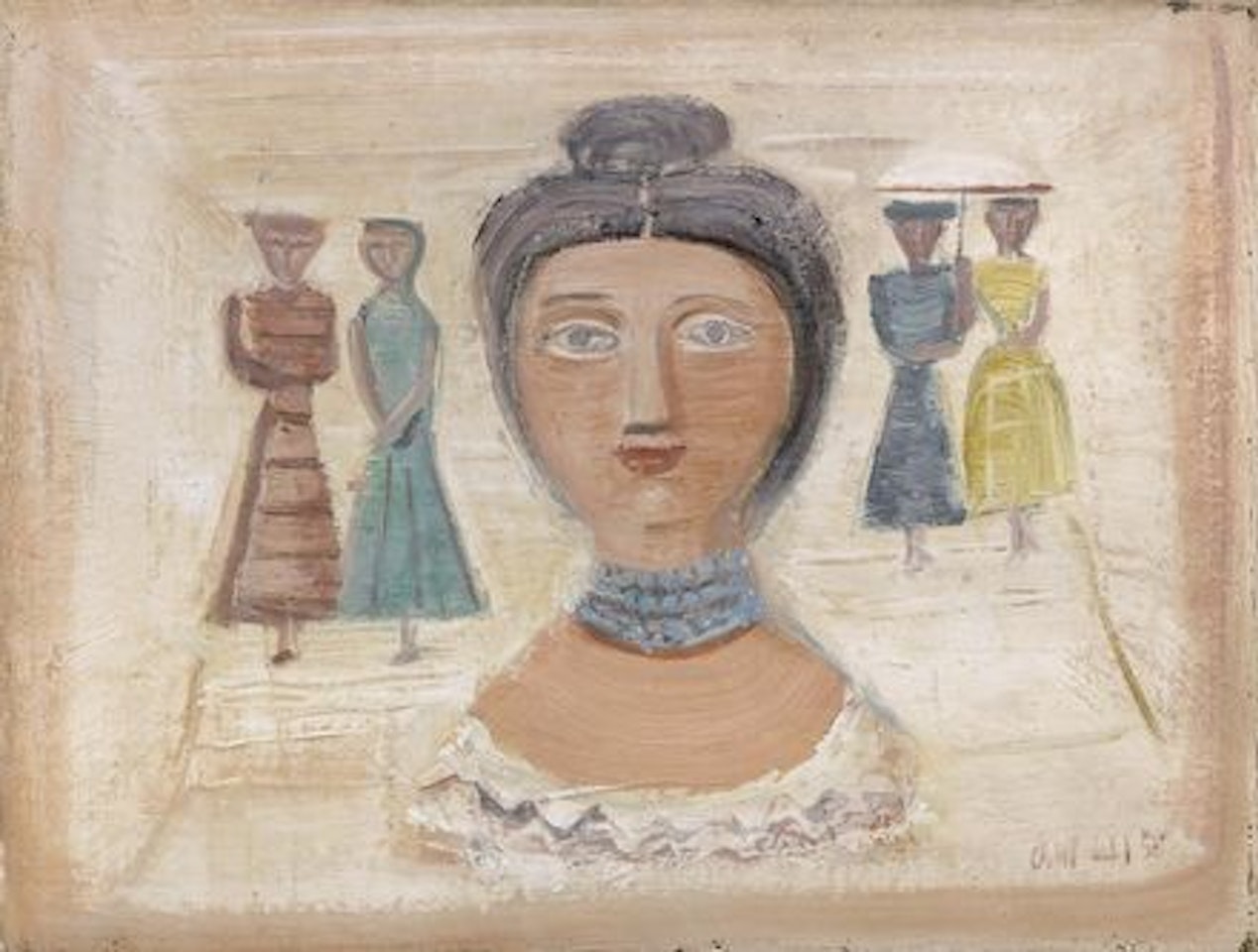 Piccole figure (Figura e scale) by Massimo Campigli