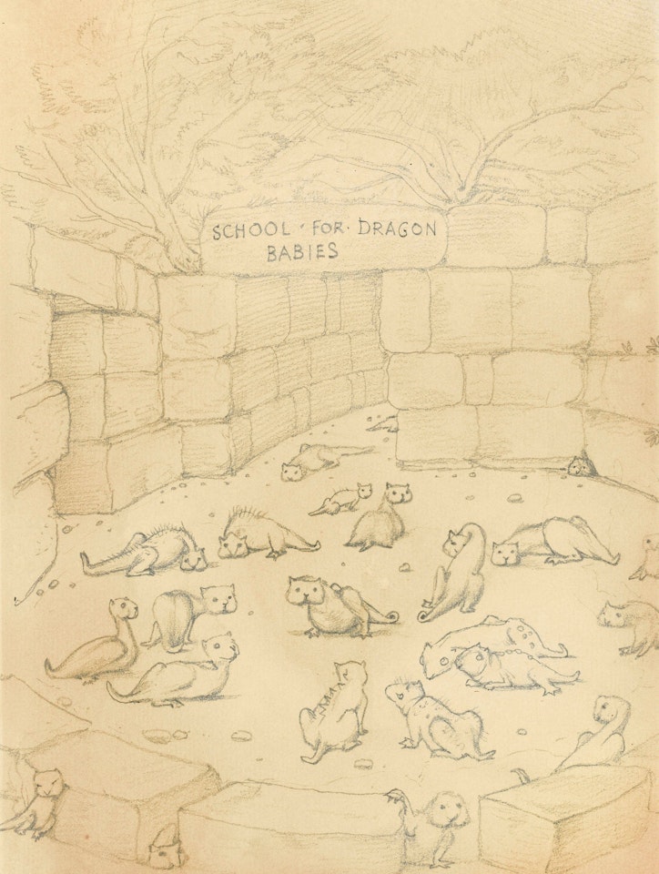 School for Dragon Babies by Edward Coley Burne-Jones