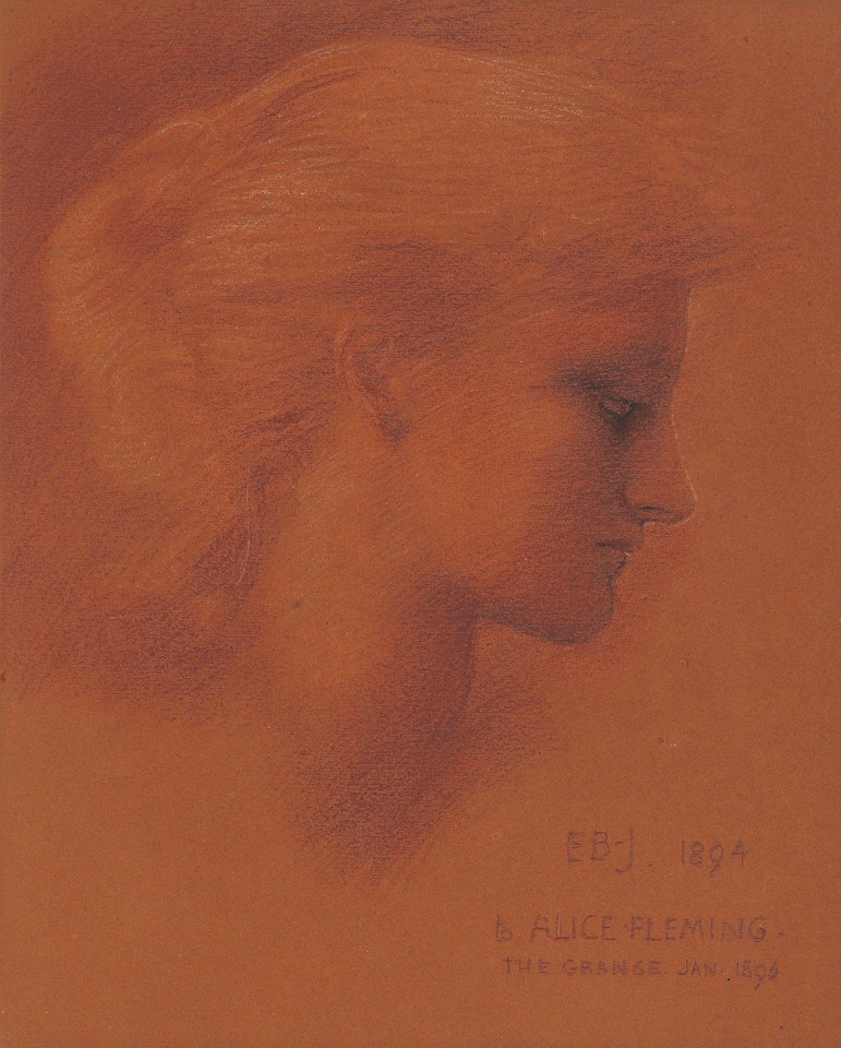 Portrait of Alice Macdonald Fleming (1868-1948), in profile by Edward Coley Burne-Jones