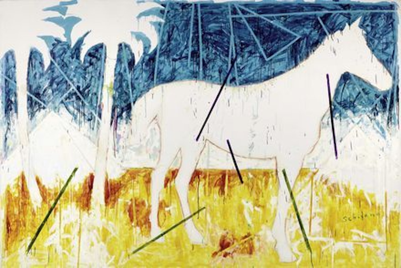 Senza titolo (Oasi con cavallo) by Mario Schifano