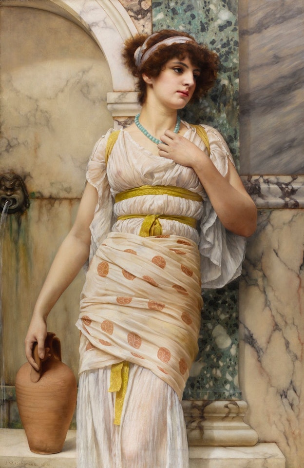 AT THE FOUNTAIN by JOHN WILLIAM GODWARD, R.B.A.