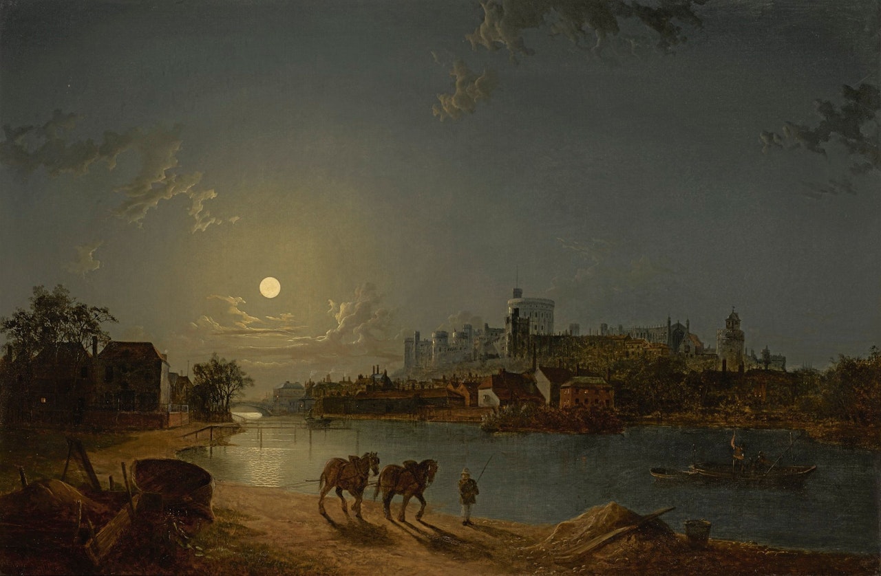 WINDSOR FROM THE THAMES by Henry Pether