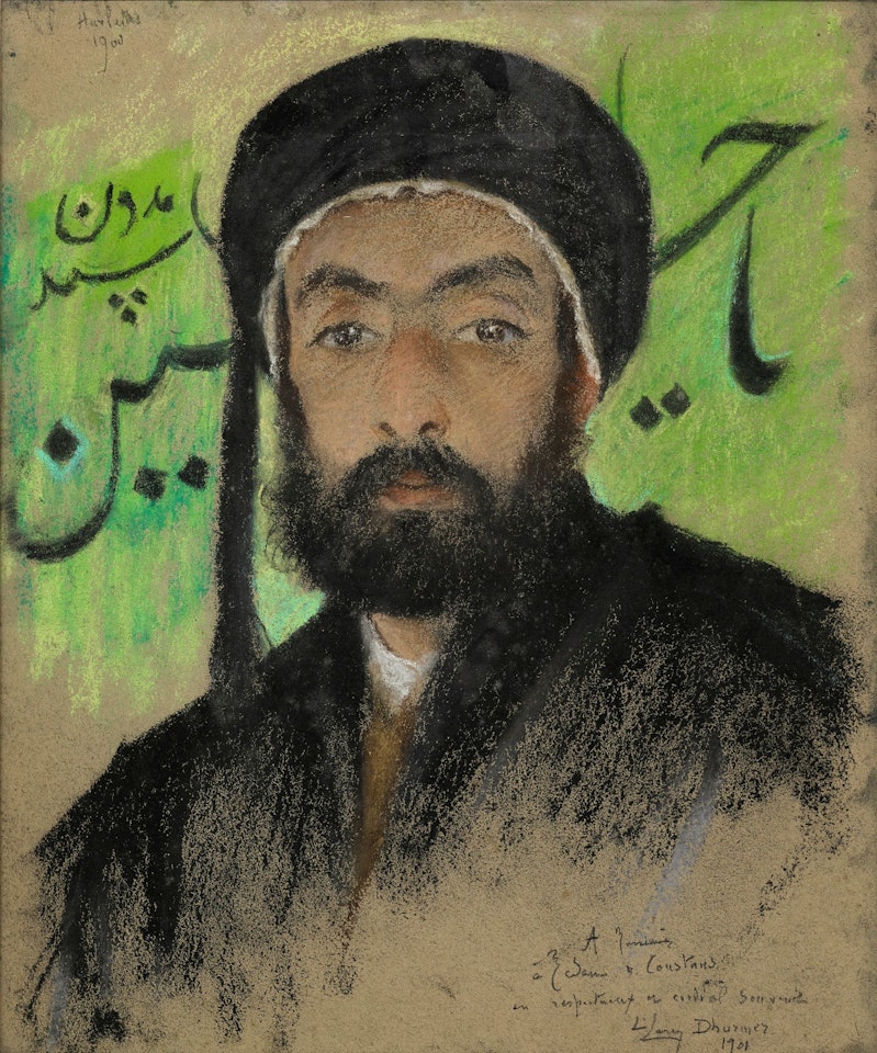 MAN WITH A TURBAN by Lucien Lévy-Dhurmer